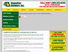 Tablet Screenshot of homestarbuilders.com